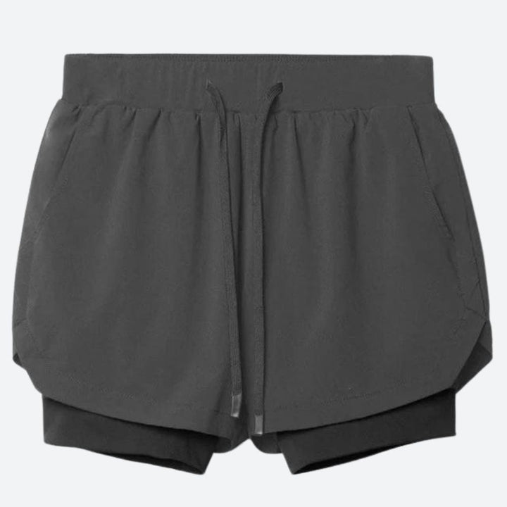 Short de sport homme 2-en-1 avec doublure intégrée – idéal pour le fitness, running et musculation