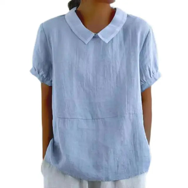 Pallas – Chemisier blanc ample en coton et lin