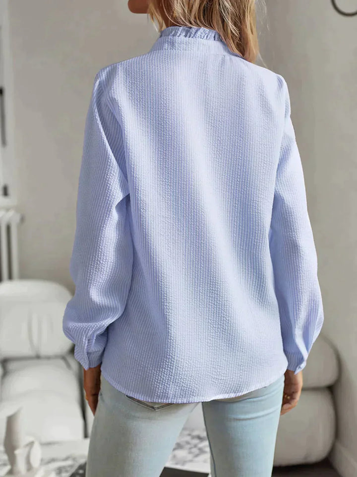 Celeste | Camicia blu stampata