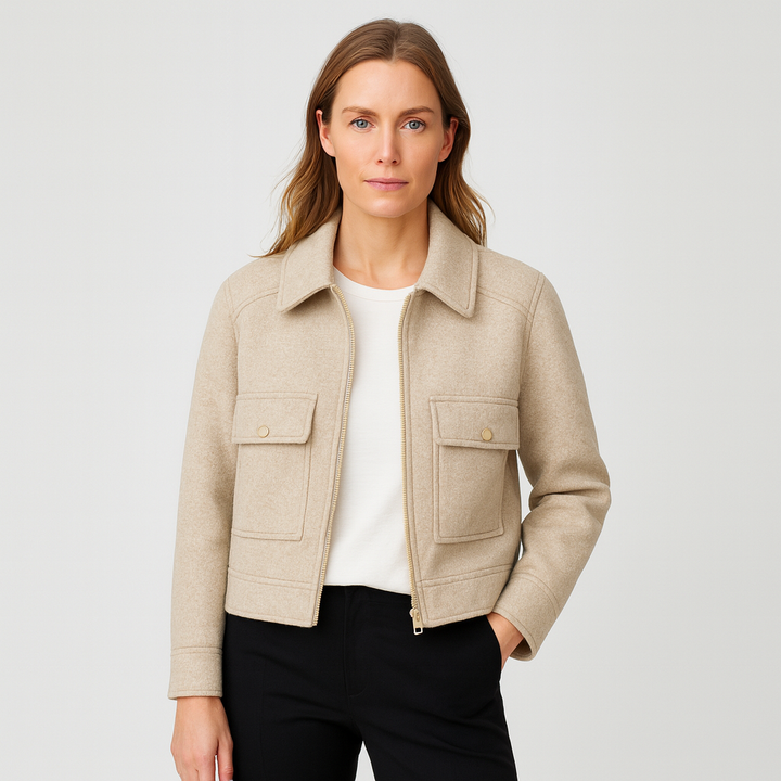 Curie Paris | Veste courte pour femmes en mélange de laine