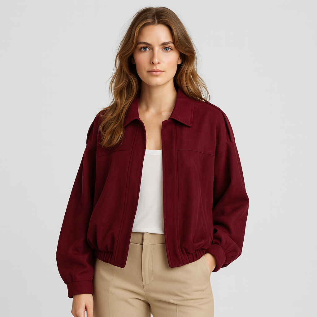 Curie Paris | Veste pour femme d'inspiration militaire en simili-suède