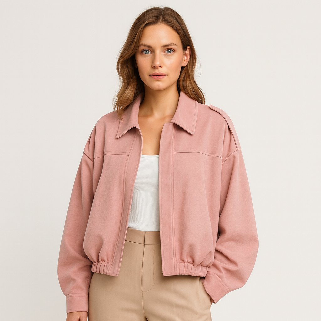 Curie Paris | Veste pour femme d'inspiration militaire en simili-suède
