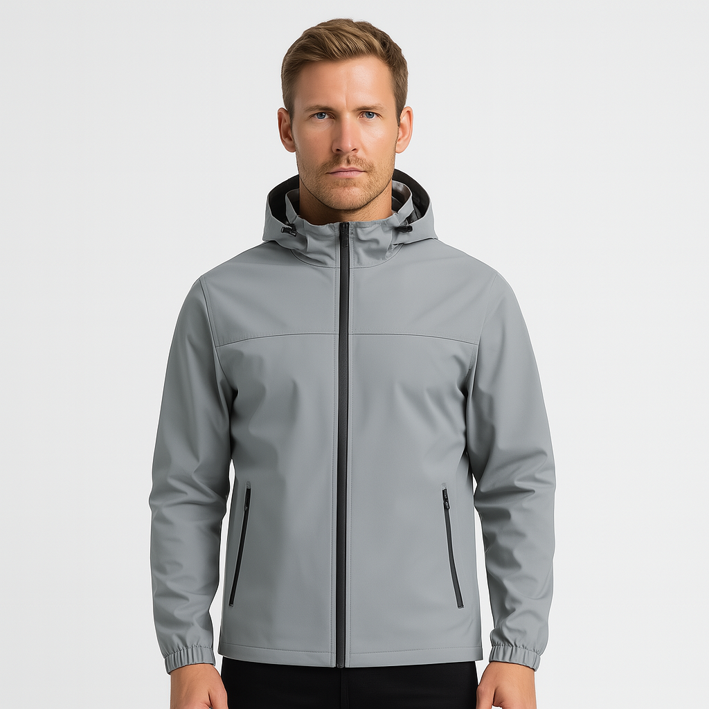 Curie Paris | Veste imperméable et coupe-vent pour homme avec capuche - Imperméable et coupe-vent
