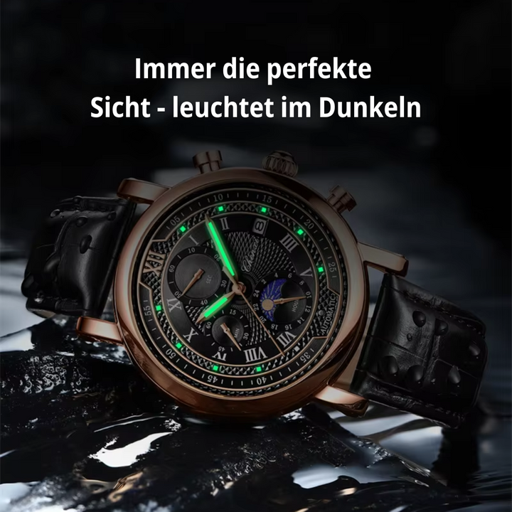 Clément – Elegante Herrenuhr mit Lederarmband, perfekt für alle Gelegenheiten