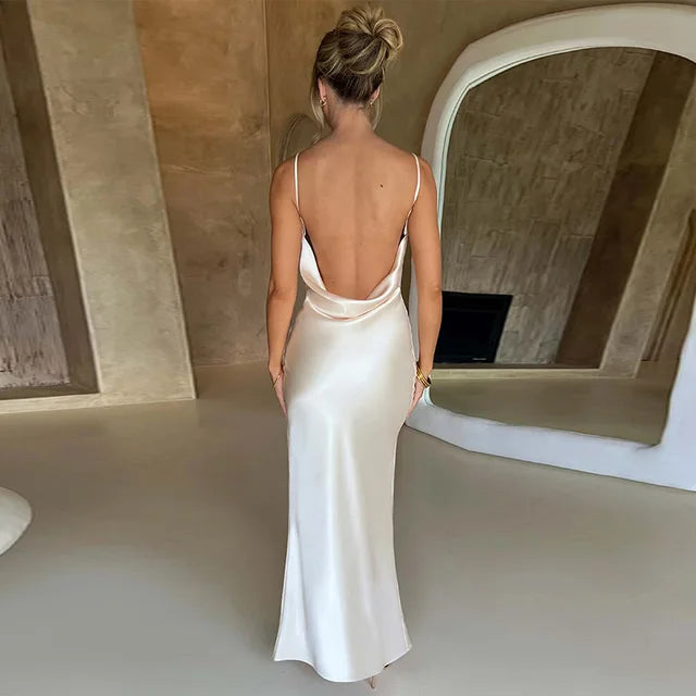 Robe en soie avec fente - Kaylani