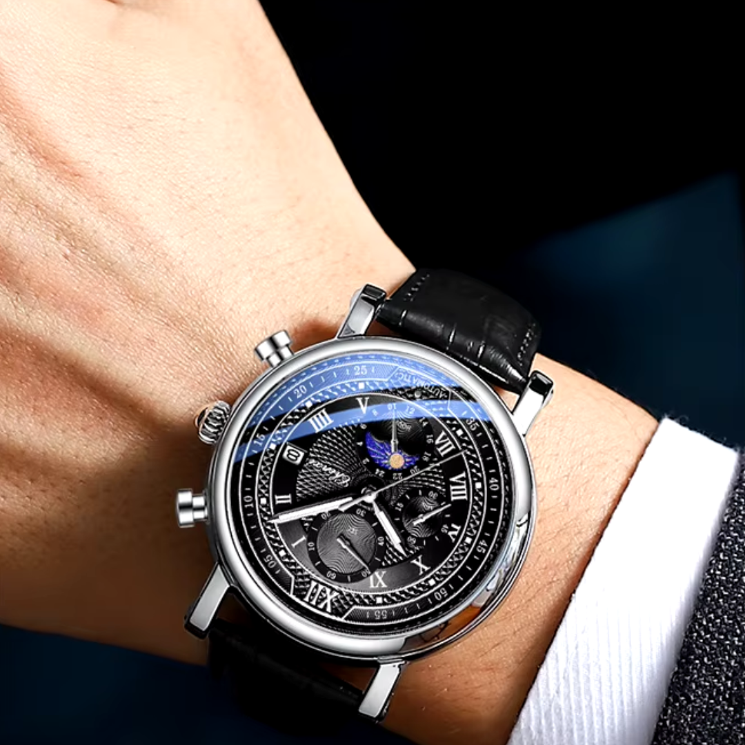 Clément – Elegante Herrenuhr mit Lederarmband, perfekt für alle Gelegenheiten