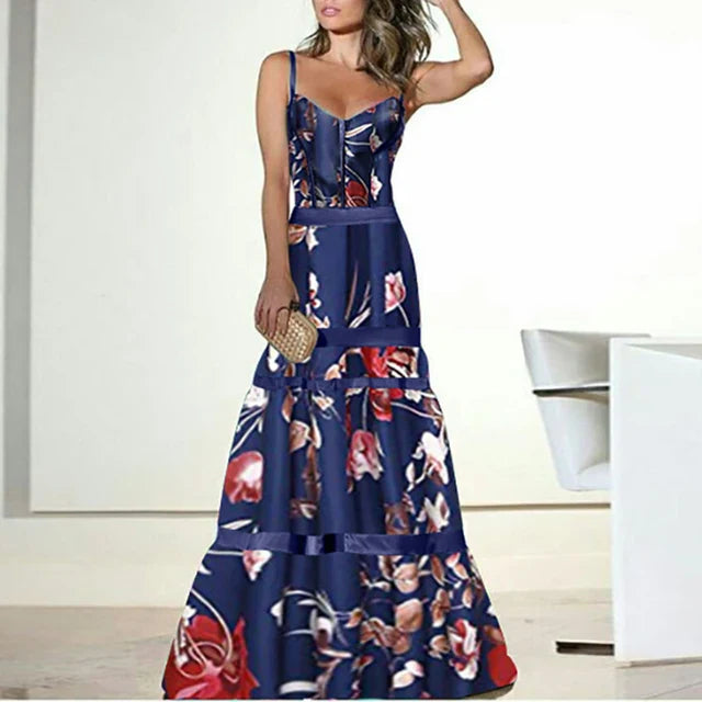 Desiree - Robe de soirée longue imprimée fleurie