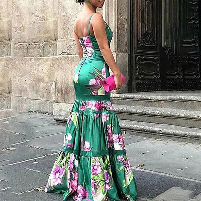 Desiree - Robe de soirée longue imprimée fleurie