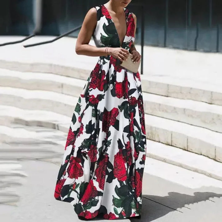 Desiree - Robe de soirée longue imprimée fleurie