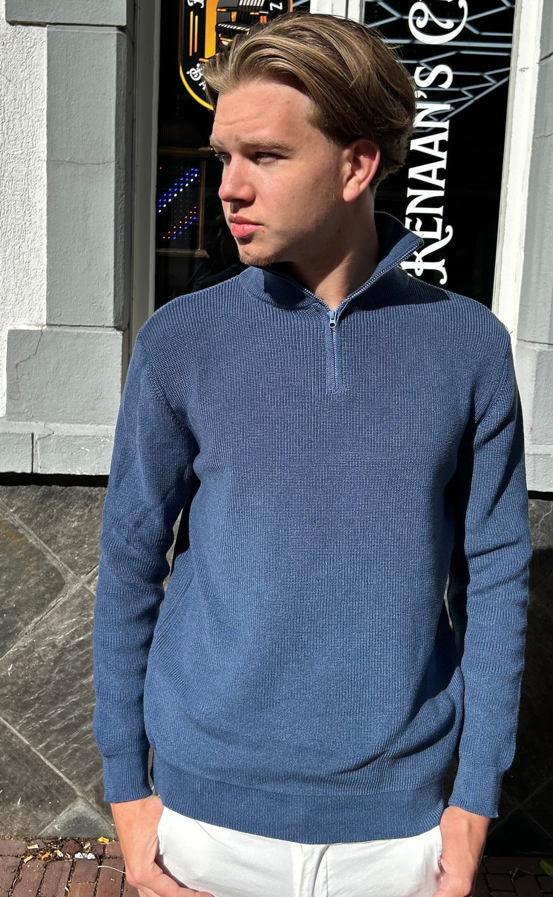 Lucas – Felpa calda con mezza cerniera da uomo
