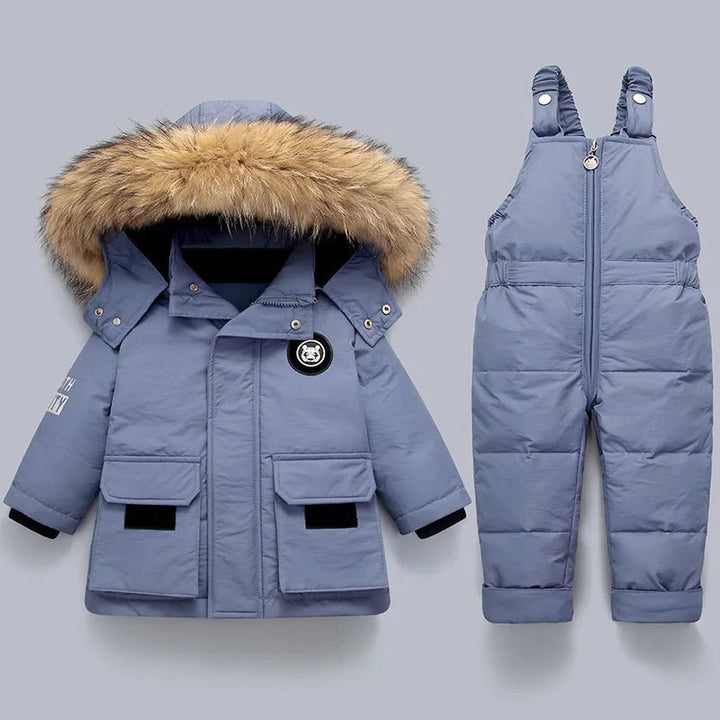 NeigeDouce – Combinaison et manteau d'hiver pour enfant avec col en fourrure, idéal pour le ski