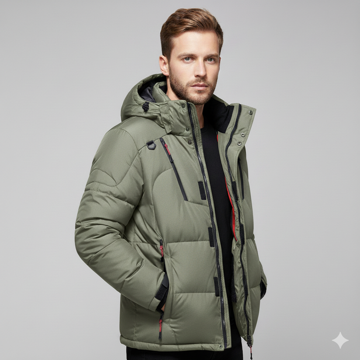 Hugo – Ultraciepła kurtka puchowa dla mężczyzn, idealna na zimne dni i aktywności na świeżym powietrzu