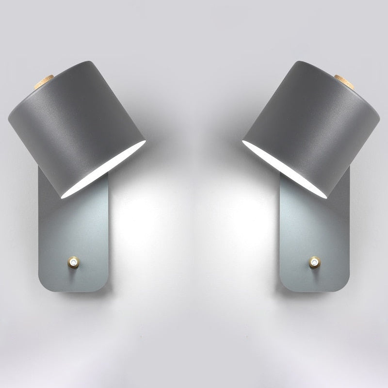 Modern LED wall sconces with switch for interior decoration