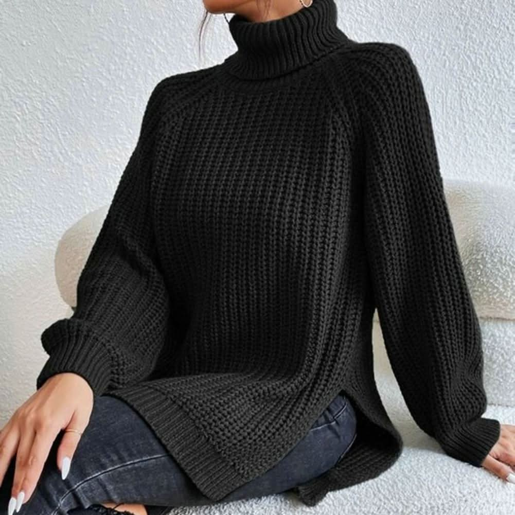 Pull à col roulé élégant, doux et confortable pour femme