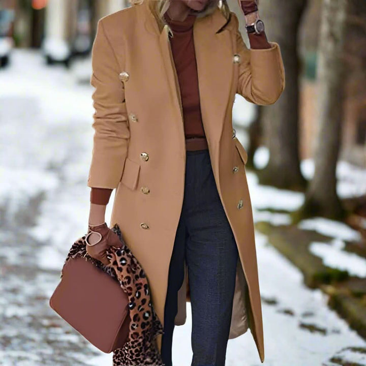 Manteau de créateur chic et chaud de qualité supérieure pour femme