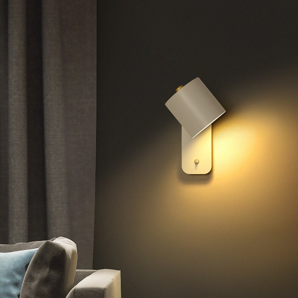 Modern LED wall sconces with switch for interior decoration