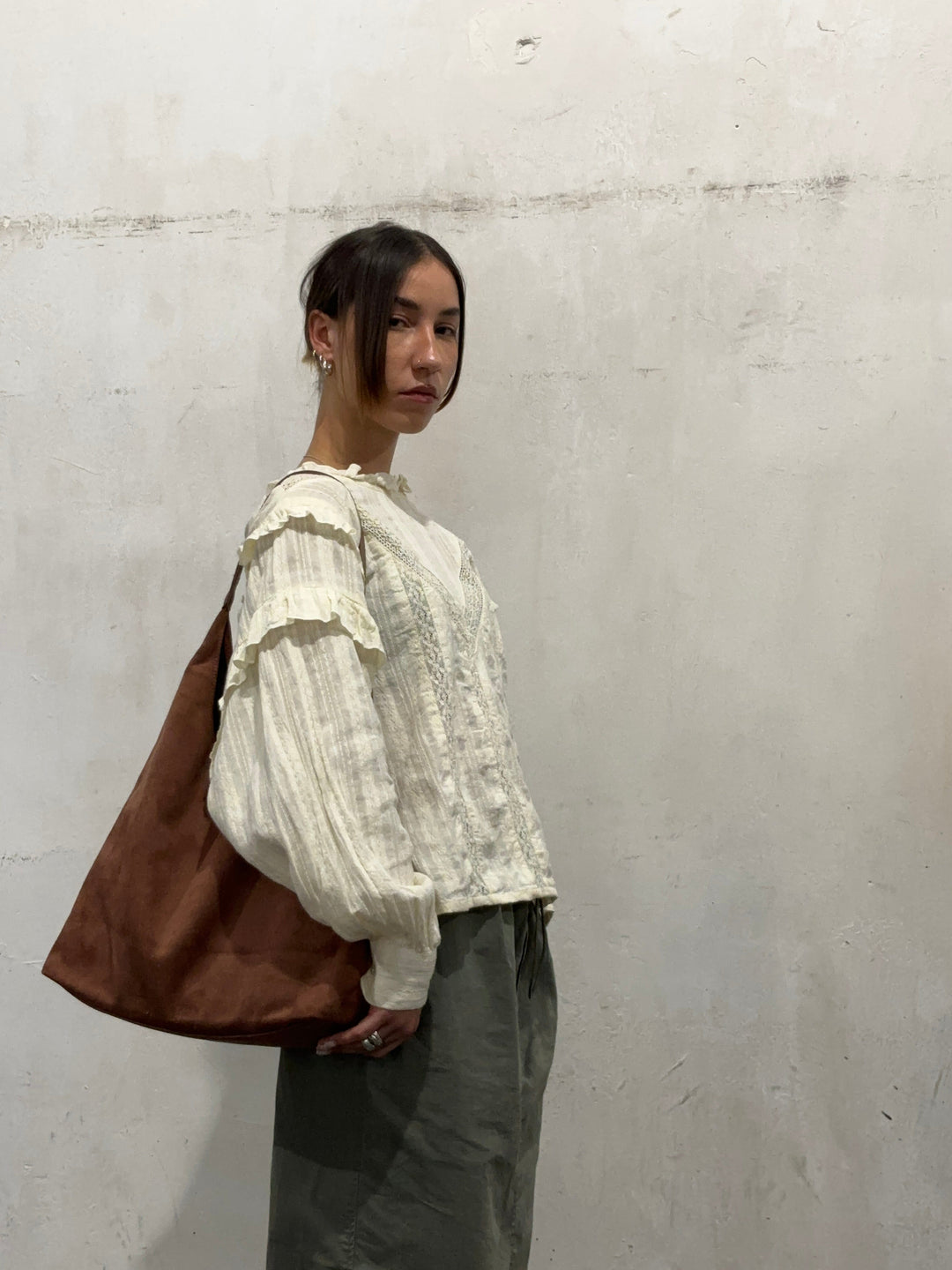 Sac à main en daim pour tous les jours.