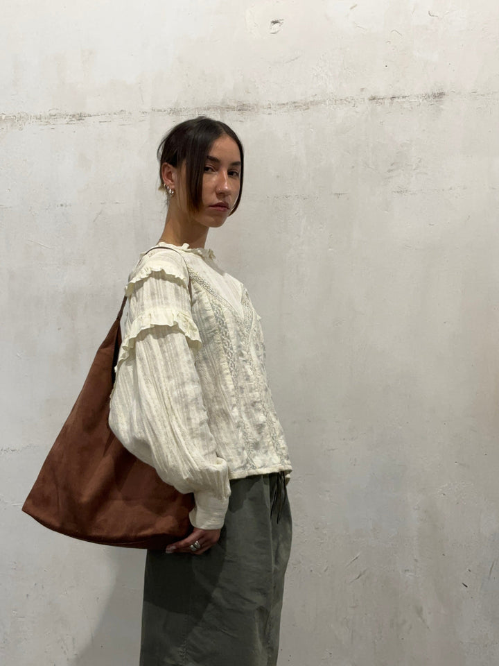 Sac à main en daim pour tous les jours.