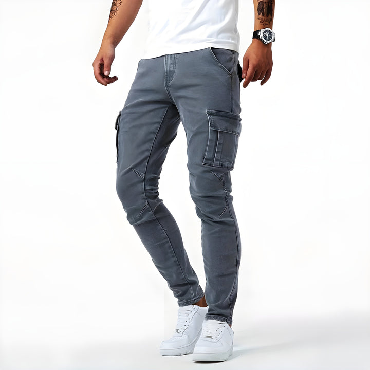 Pantalons Cargo en Denim Élastique pour Hommes – Confort et Style Polyvalent pour Toutes les Occasions