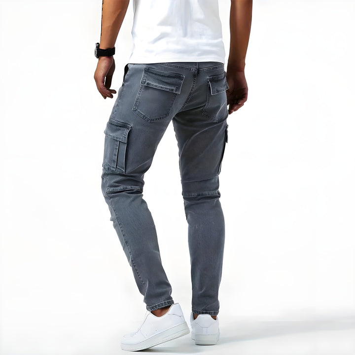 Pantalons Cargo en Denim Élastique pour Hommes – Confort et Style Polyvalent pour Toutes les Occasions