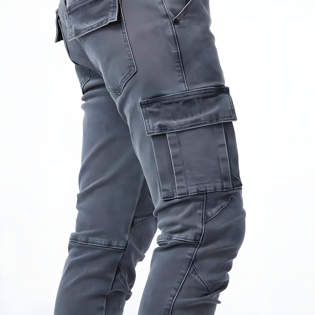Pantalons Cargo en Denim Élastique pour Hommes – Confort et Style Polyvalent pour Toutes les Occasions