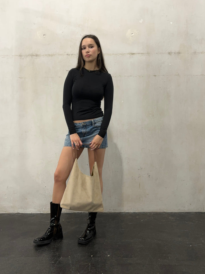 Sac à main en daim pour tous les jours.