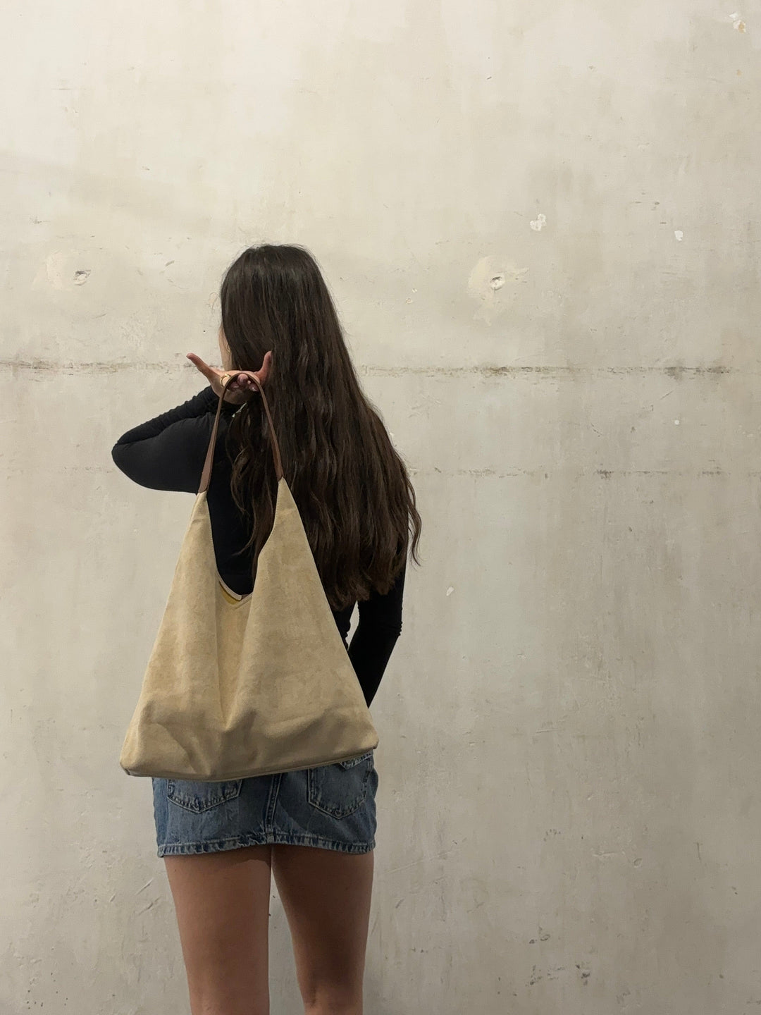 Sac à main en daim pour tous les jours.