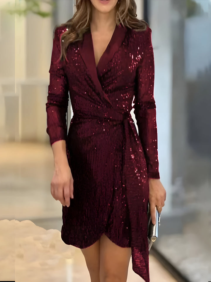 Elegantes Pailletten-Abendkleid für Damen | Mini