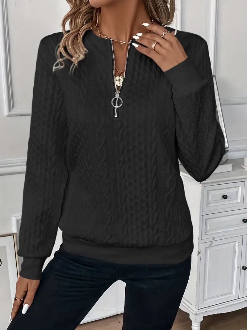 Tessa – Pull half-zip élégant pour femme