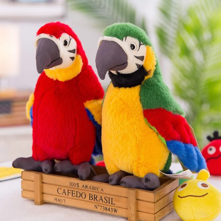 Peluche Pappagallo Interattivo Parlante per Bambini - Giocattolo Educativo e Divertente