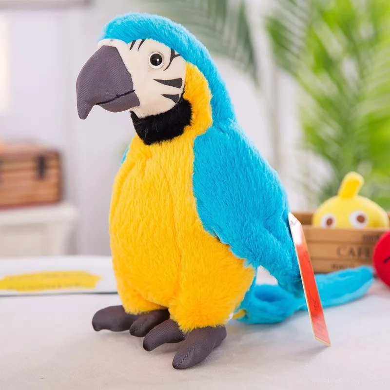 Peluche Pappagallo Interattivo Parlante per Bambini - Giocattolo Educativo e Divertente