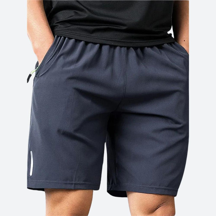 Short de sport homme respirant avec poches zippées – idéal pour fitness, course et entraînement