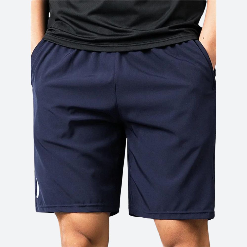 Short de sport homme respirant avec poches zippées – idéal pour fitness, course et entraînement