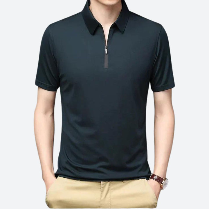 Polo Homme Zippé – Tissu Respirant & Stretch – Design Moderne Casual Chic – Look Élégant & Confortable