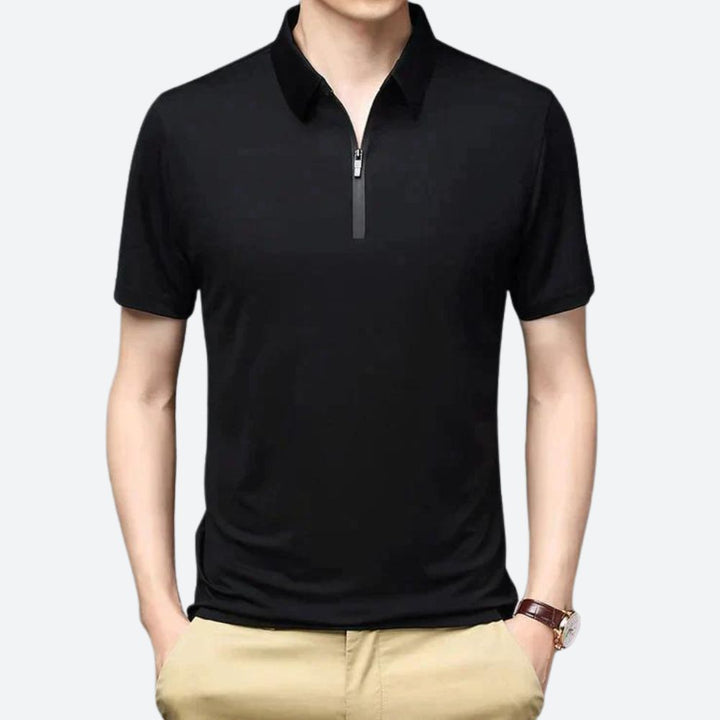 Polo Homme Zippé – Tissu Respirant & Stretch – Design Moderne Casual Chic – Look Élégant & Confortable