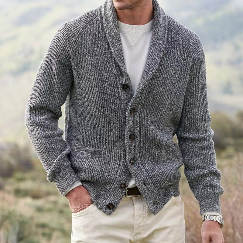 Jacob Cardigan Cardigan vintage en laine avec col en V pour homme