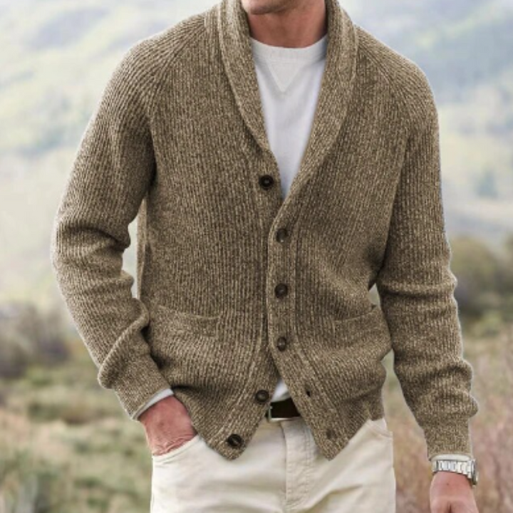 Jacob Cardigan Cardigan vintage en laine avec col en V pour homme