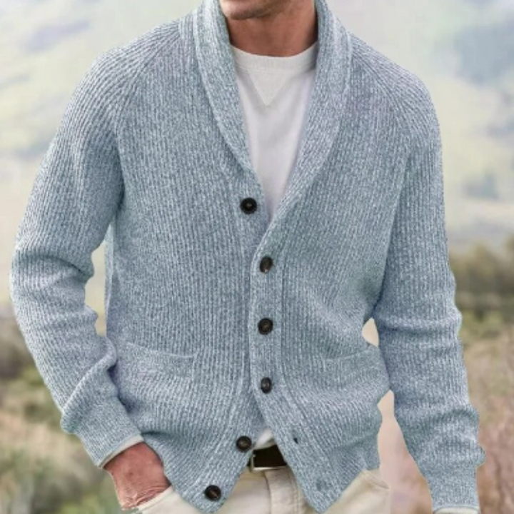Jacob Cardigan Cardigan vintage en laine avec col en V pour homme