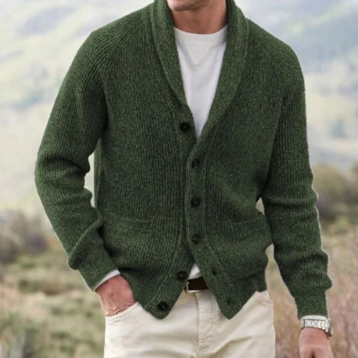 Jacob Cardigan Cardigan vintage en laine avec col en V pour homme