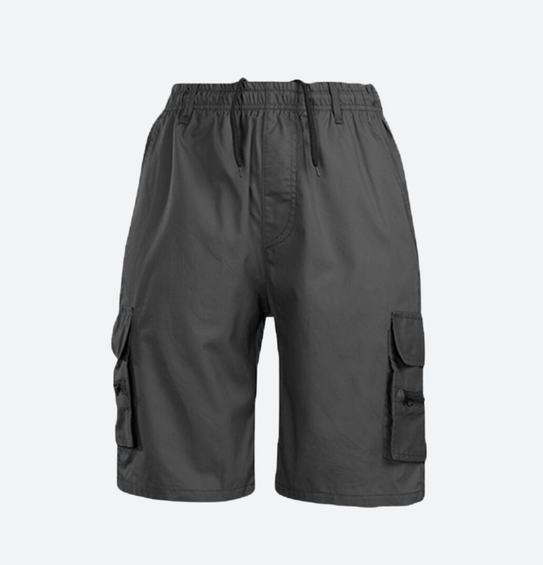Short Cargo Homme avec Taille Élastique et Poches Multiples Zippées