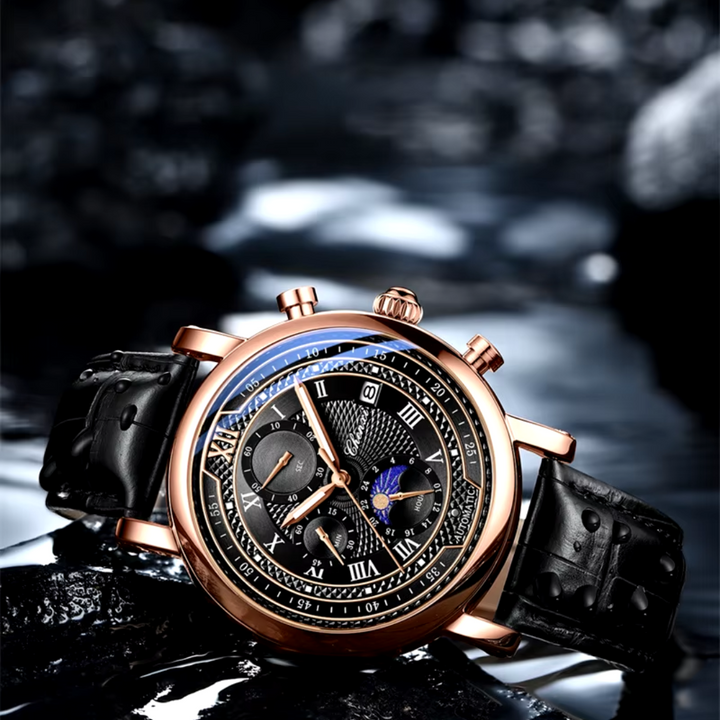Clément – Elegante Herrenuhr mit Lederarmband, perfekt für alle Gelegenheiten