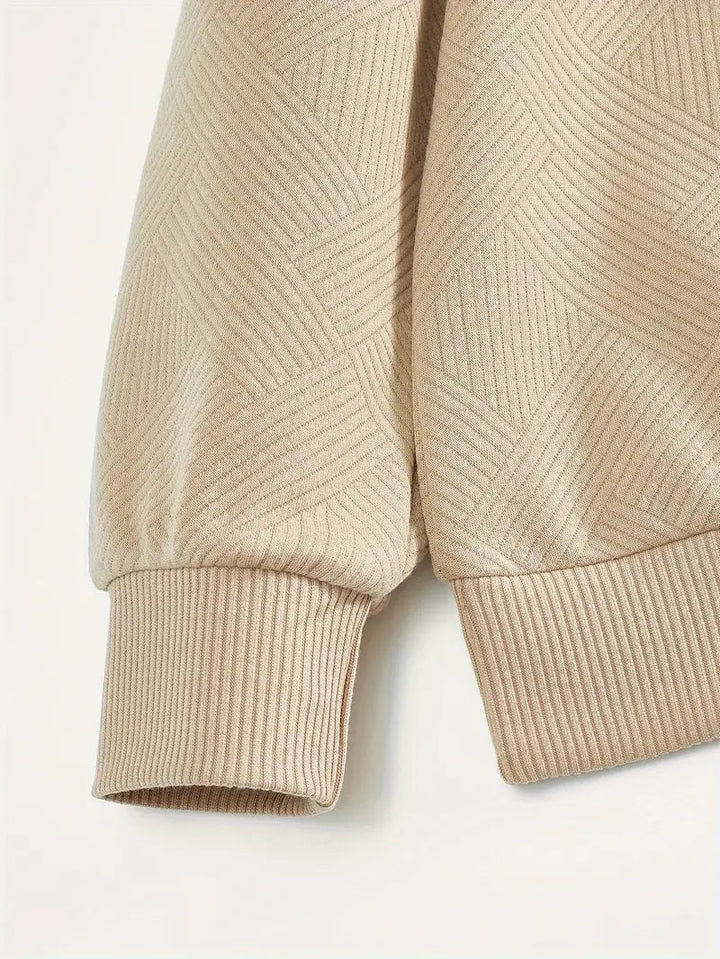 Jules – Felpa vintage da uomo con cerniera e motivi geometrici