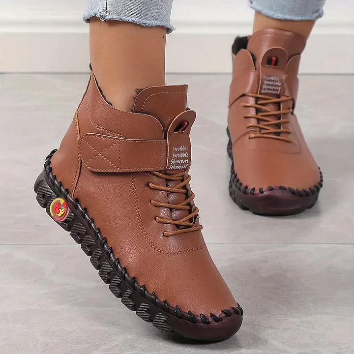 Leathy - Bottes baskets confortables et faites à la main