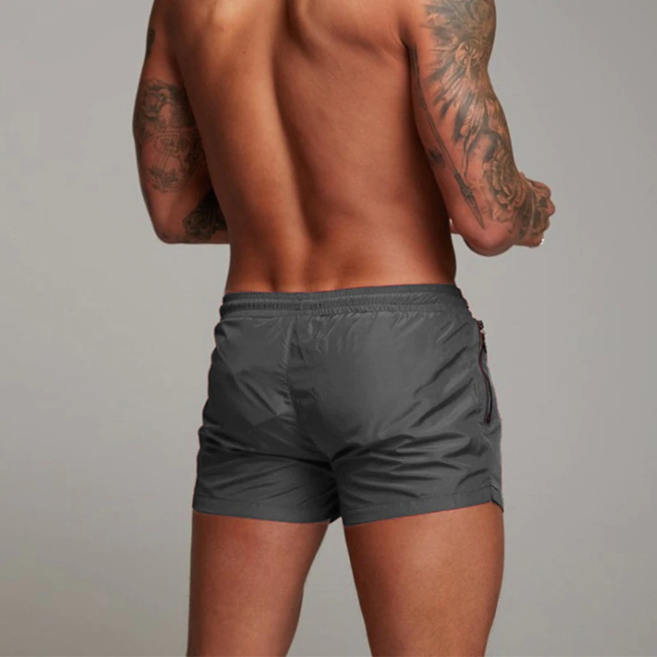 Short de bain homme coupe courte – Minimaliste, ajusté, séchage rapide pour plage et piscine