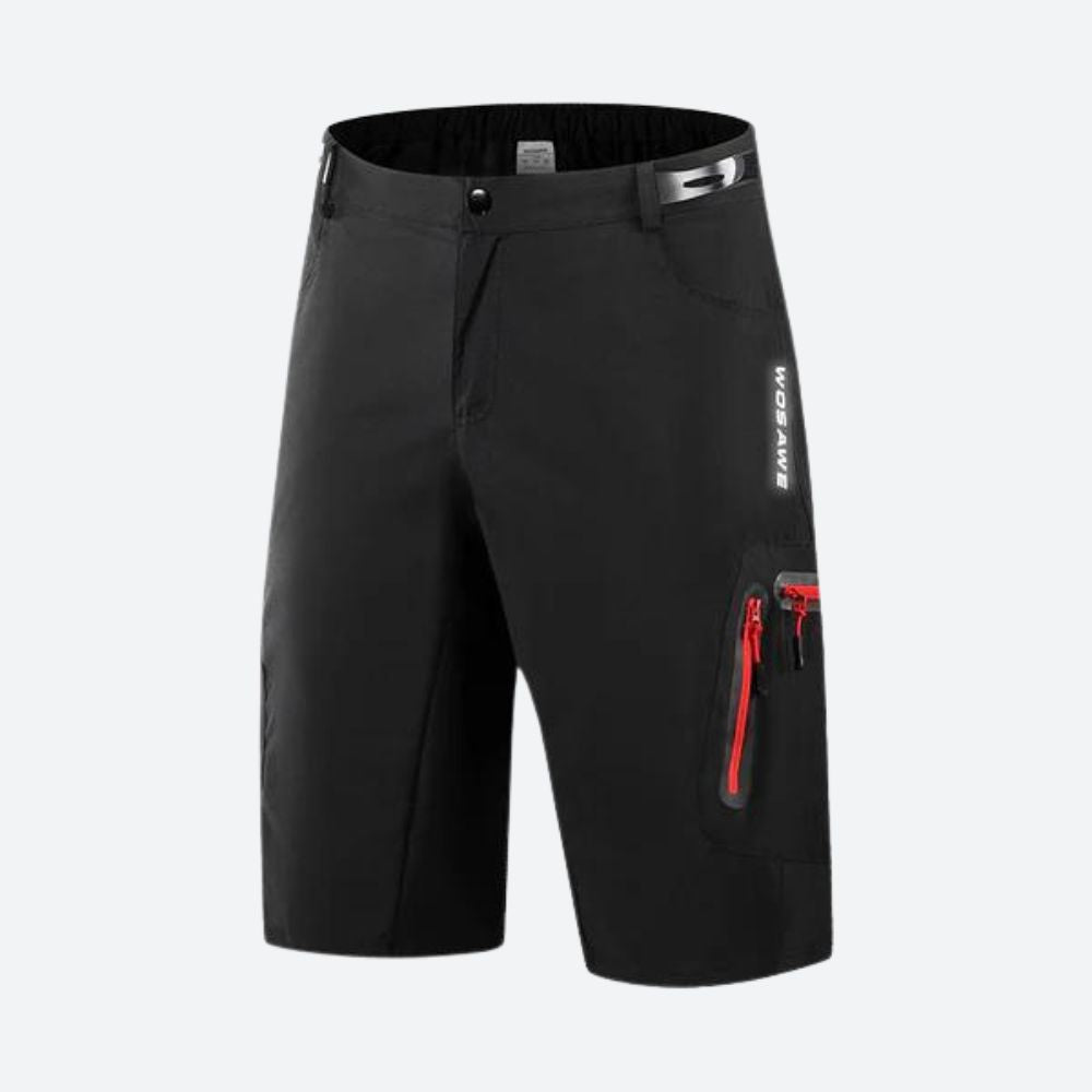 Short Technique Homme de Randonnée avec Poches Zippées et Tissu Déperlant