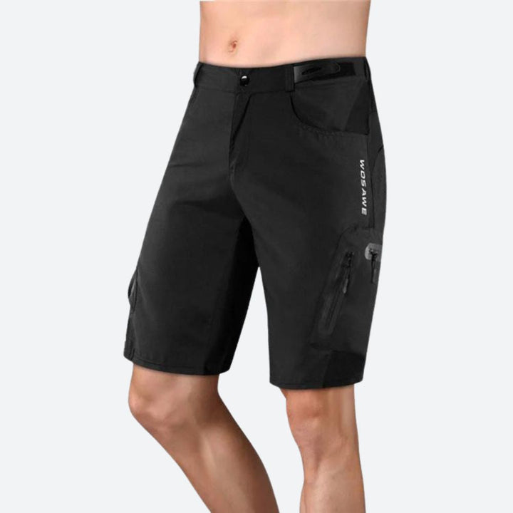 Short Technique Homme de Randonnée avec Poches Zippées et Tissu Déperlant