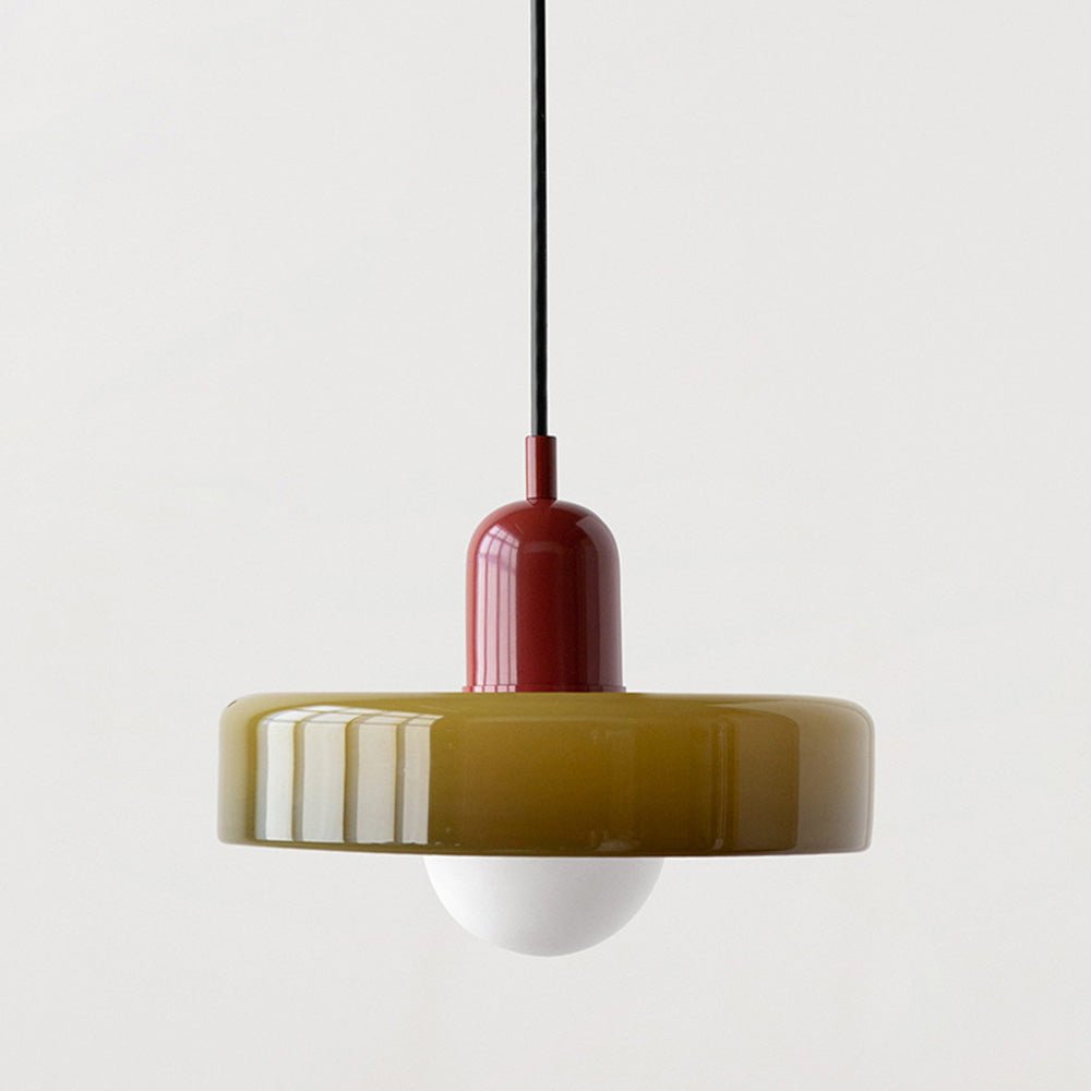 Modern colored glass pendant light - Designer lighting for elegant interiors
