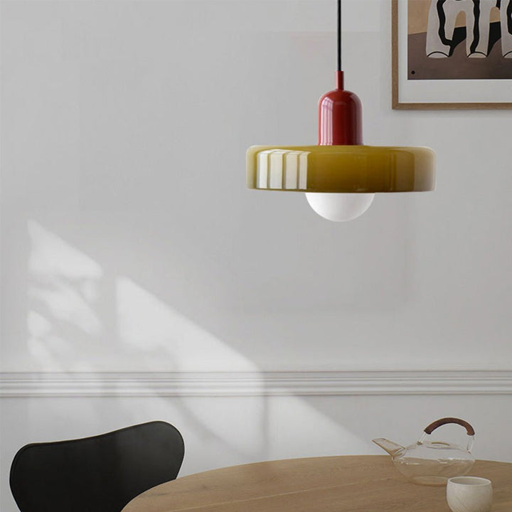 Modern colored glass pendant light - Designer lighting for elegant interiors