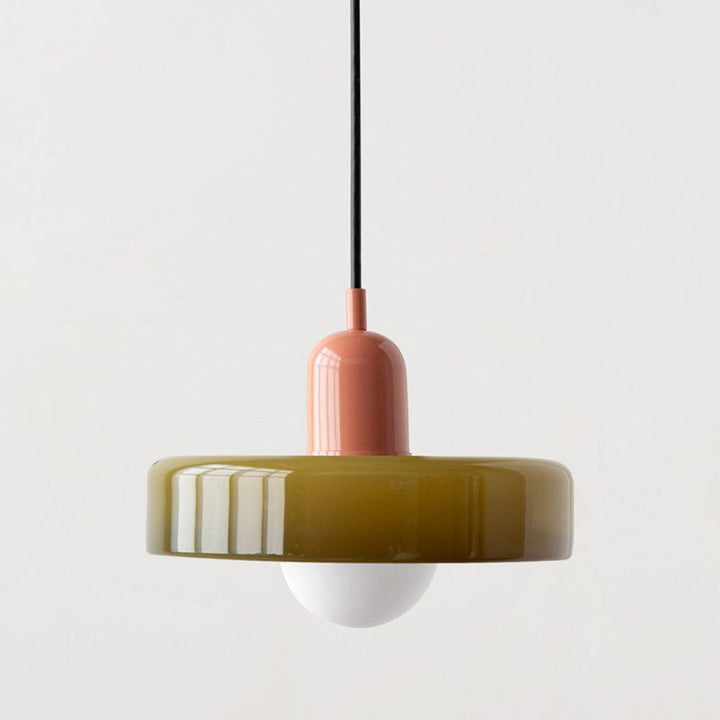 Modern colored glass pendant light - Designer lighting for elegant interiors
