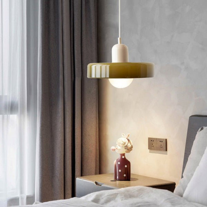 Modern colored glass pendant light - Designer lighting for elegant interiors